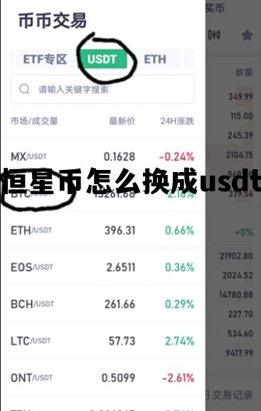 关于恒星币怎么换成usdt的信息