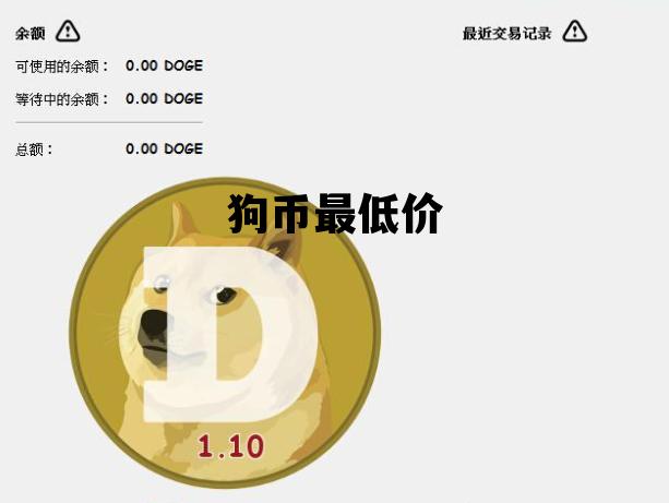 狗币最低价，狗币最高价格多少钱